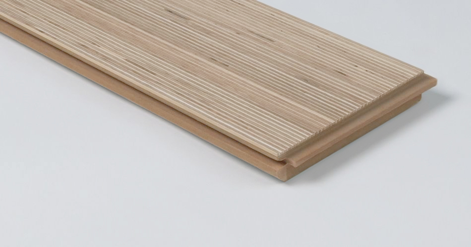 Plexwood® Two-layer Plank with cross-grained reconstructed veneer wood for floating and bonded applications